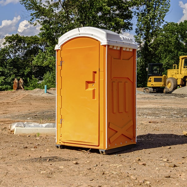 how often are the porta potties cleaned and serviced during a rental period in Orange County